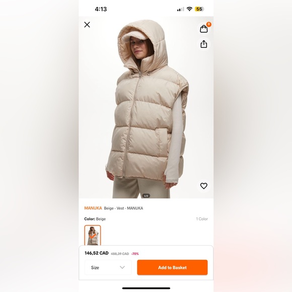 Beautiful designer puffer vest - Picture 4 of 7